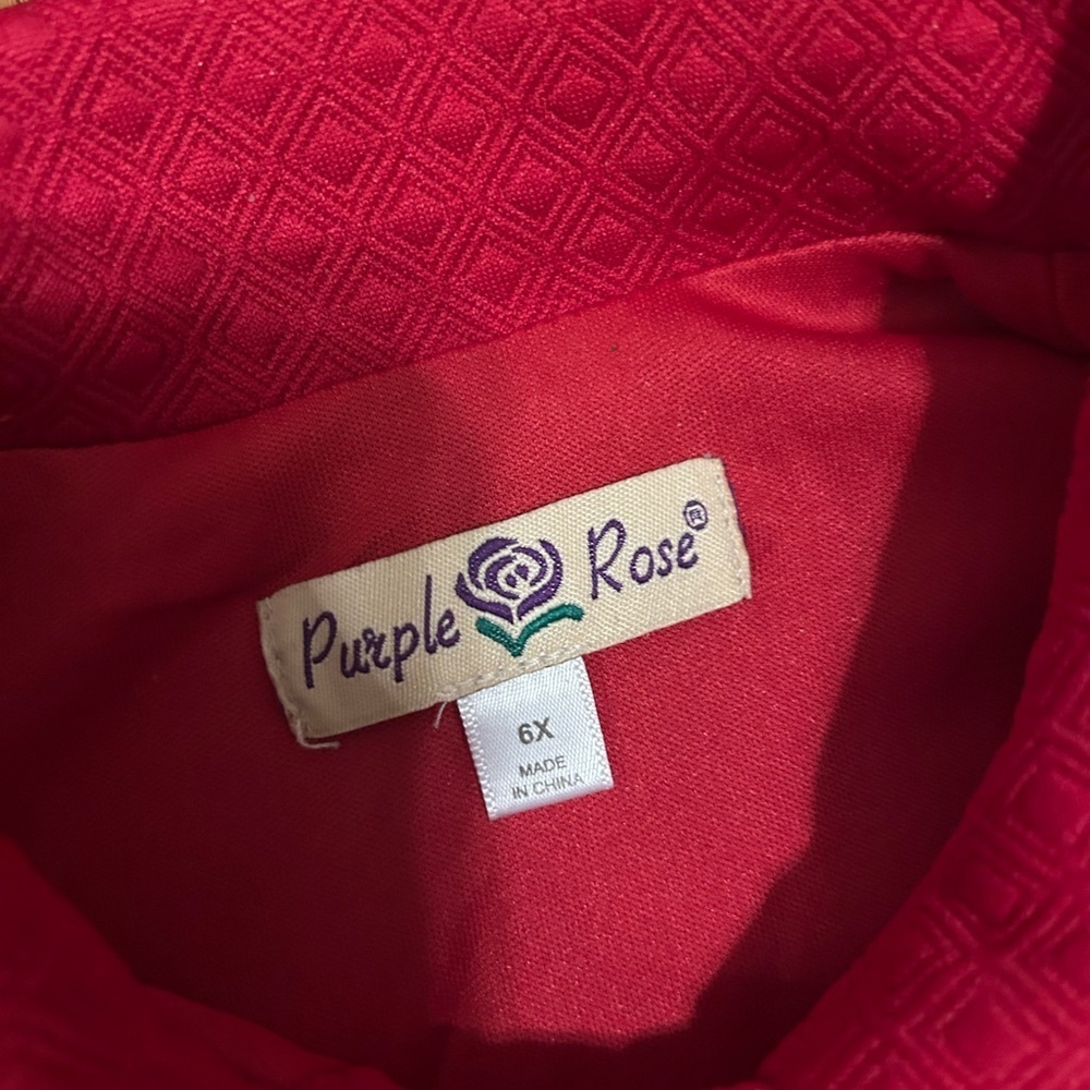 Purple Rose Girl’s Red Pea Coat - Picture 3 of 12